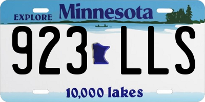 MN license plate 923LLS