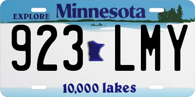 MN license plate 923LMY