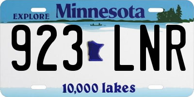 MN license plate 923LNR