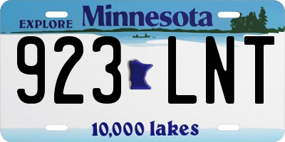 MN license plate 923LNT