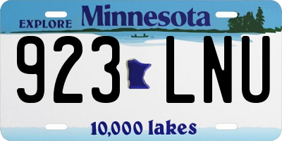 MN license plate 923LNU