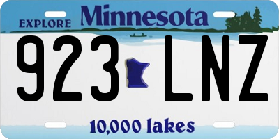 MN license plate 923LNZ