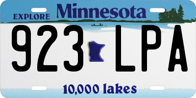 MN license plate 923LPA