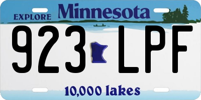 MN license plate 923LPF