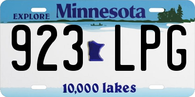 MN license plate 923LPG