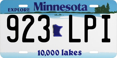 MN license plate 923LPI