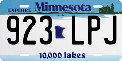MN license plate 923LPJ