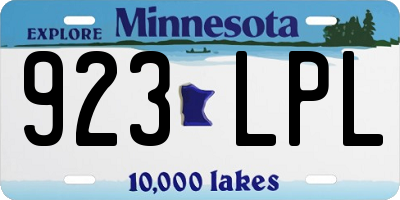 MN license plate 923LPL