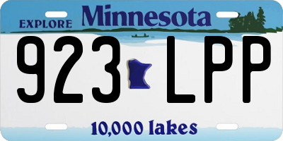 MN license plate 923LPP