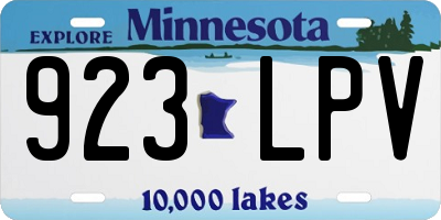 MN license plate 923LPV