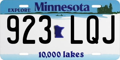 MN license plate 923LQJ
