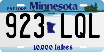 MN license plate 923LQL