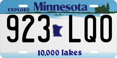 MN license plate 923LQO