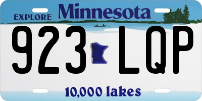 MN license plate 923LQP