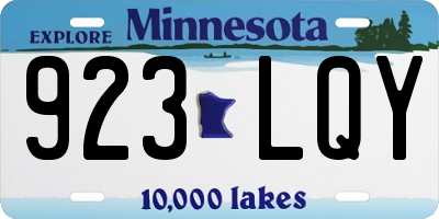 MN license plate 923LQY
