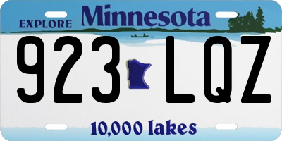 MN license plate 923LQZ