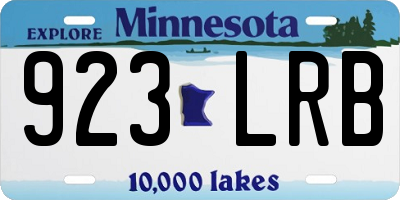 MN license plate 923LRB