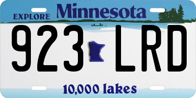 MN license plate 923LRD