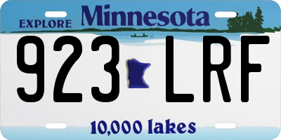 MN license plate 923LRF