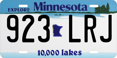 MN license plate 923LRJ