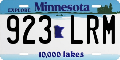 MN license plate 923LRM