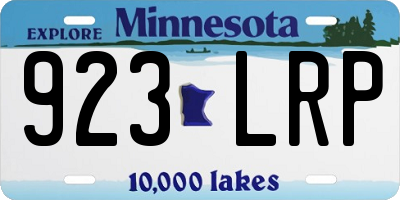 MN license plate 923LRP