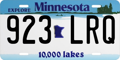 MN license plate 923LRQ