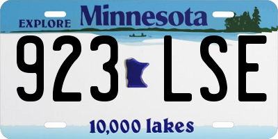 MN license plate 923LSE