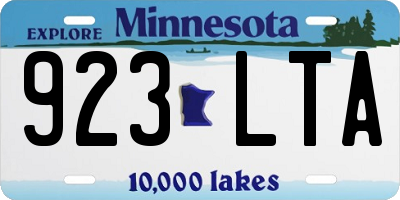 MN license plate 923LTA