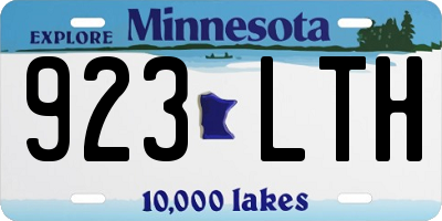 MN license plate 923LTH
