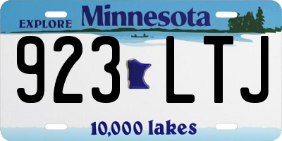 MN license plate 923LTJ