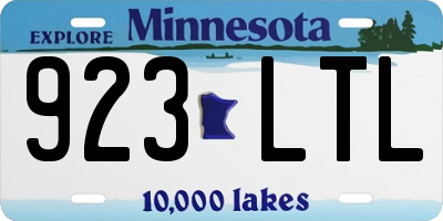 MN license plate 923LTL