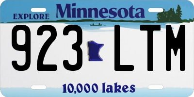 MN license plate 923LTM