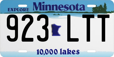 MN license plate 923LTT