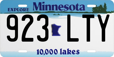 MN license plate 923LTY