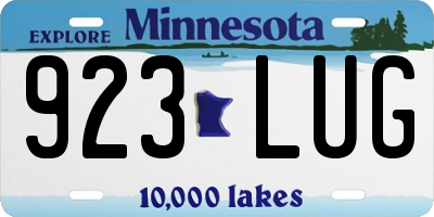 MN license plate 923LUG