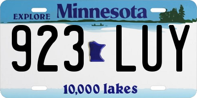 MN license plate 923LUY