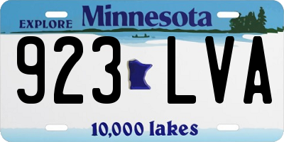 MN license plate 923LVA