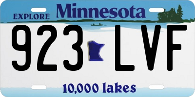 MN license plate 923LVF