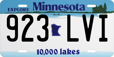 MN license plate 923LVI