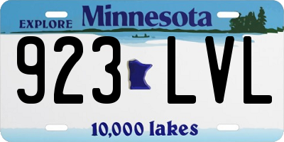 MN license plate 923LVL