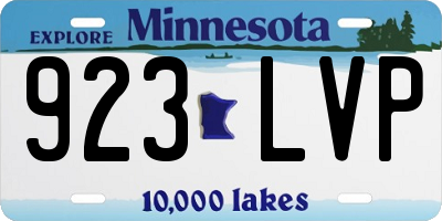MN license plate 923LVP