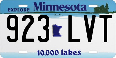 MN license plate 923LVT