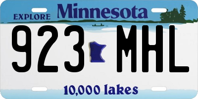 MN license plate 923MHL