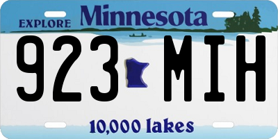 MN license plate 923MIH