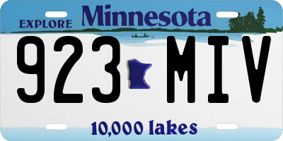 MN license plate 923MIV
