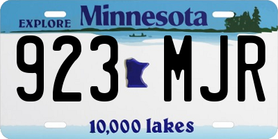 MN license plate 923MJR