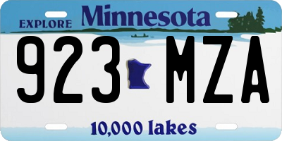 MN license plate 923MZA