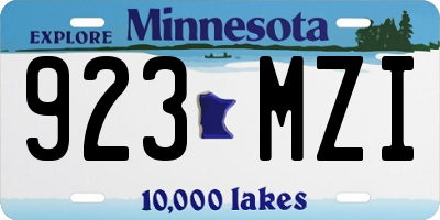 MN license plate 923MZI