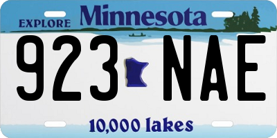 MN license plate 923NAE